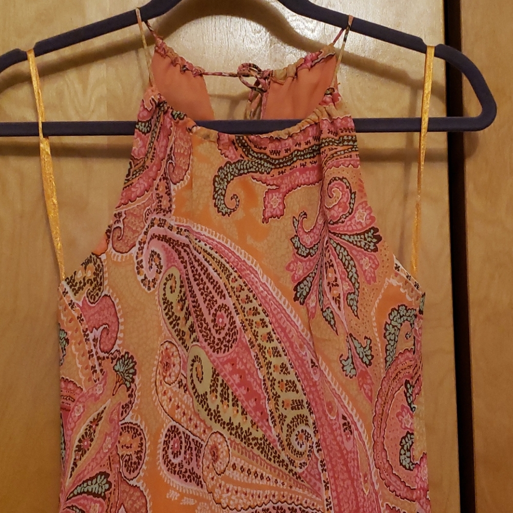 Ann Taylor paisley halter sun dress